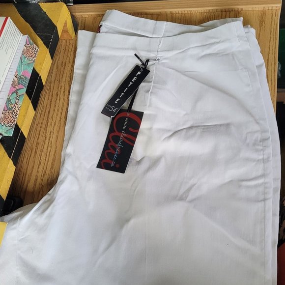 Claire France White Women's Dress Pants Plus Size - Picture 1 of 3